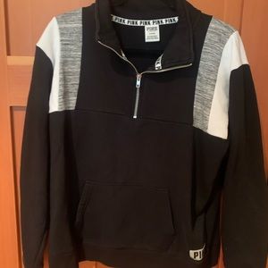 Victoria secret pink black quarter zip